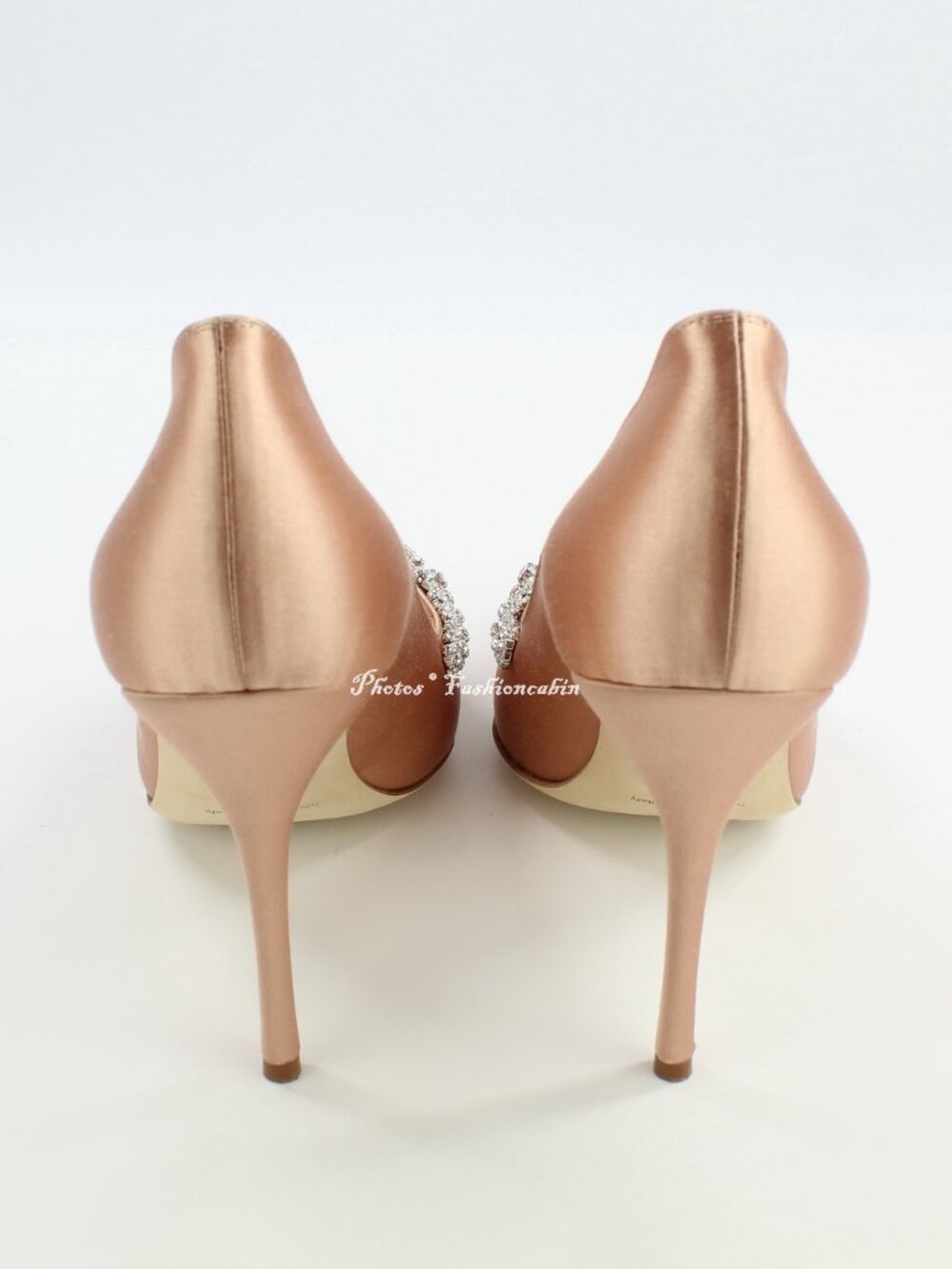NEW MANOLO BLAHNIK Olarana 105 Crystal Embellished Satin Pumps, EU 40 - Picture 9 of 13